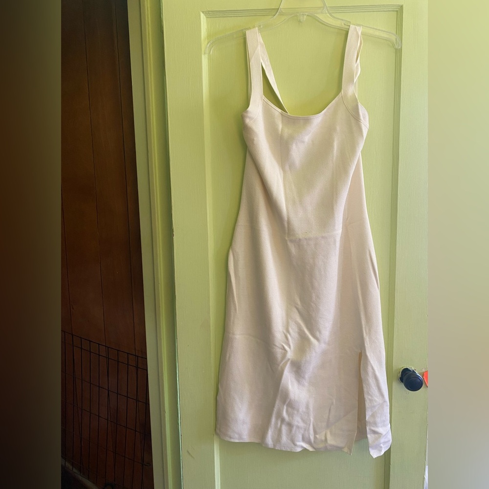Abercrombie & Fitch Soft Knit Stretch Midi Body-con Dress w/ Cross Straps & Slit
